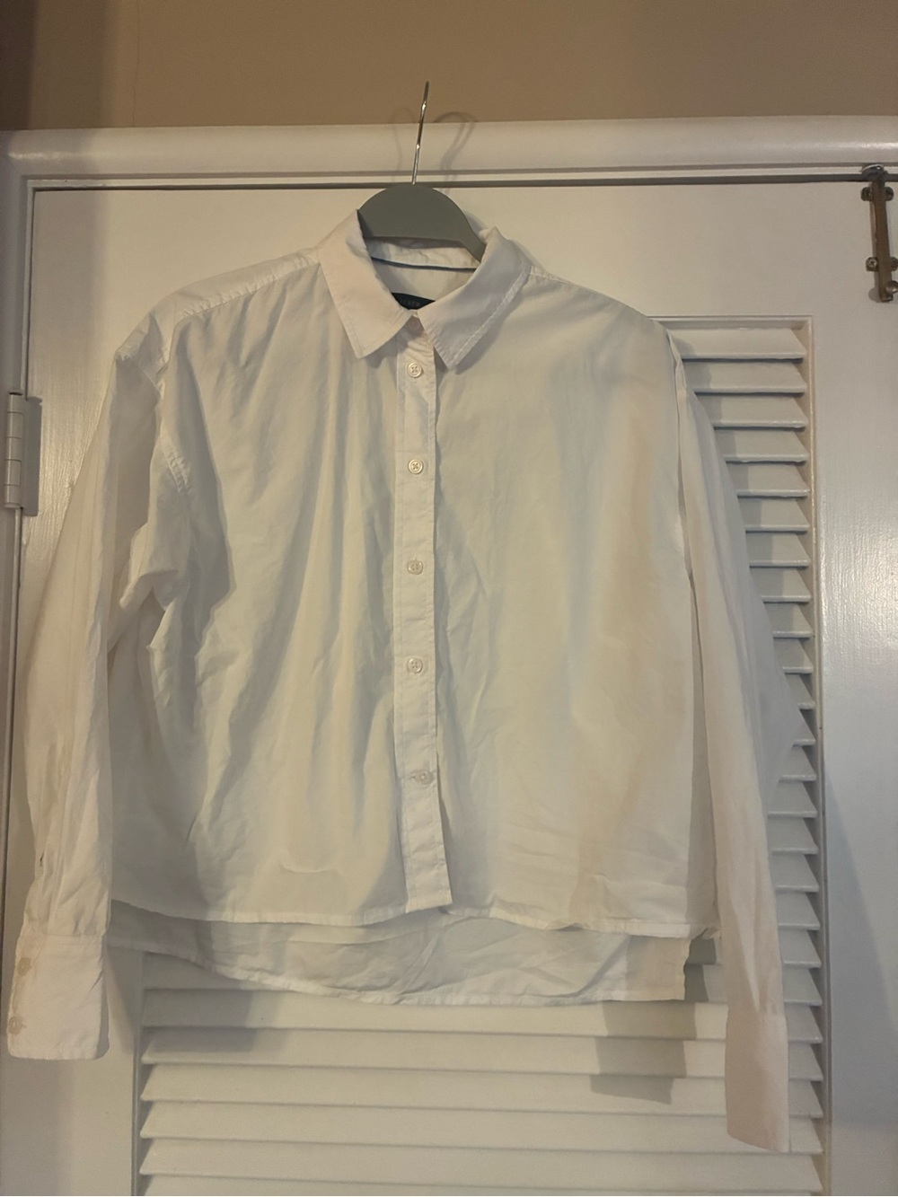 J.Crew cotton poplin cropped White Button-Down shirt - Picture 3 of 6